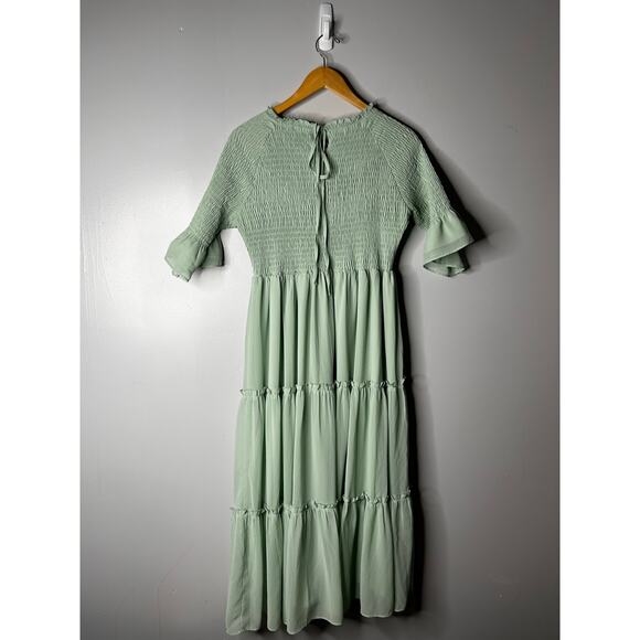 Jessakae Wandering Willoughby Ruffle Midi Dress Women's Large Fairy Milkmaid - Picture 5 of 10